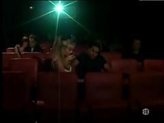 Cool pornography category gangbang (1219 sec). Orgy in cinema.