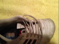 Best erotic category cumshot (229 sec). spitting and cumming on adidas shoes.