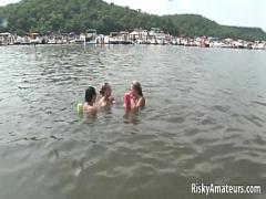 Super tube video category amateur (310 sec). Lovely girls next door get dirty in the water.