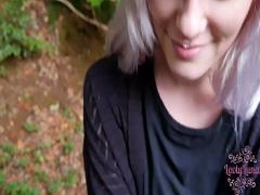 Nice sexual video category teen (423 sec). My first public Blowjob !.