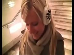 Play seductive video category cumshot (351 sec). Fucking and sucking at a train station.